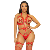 Kink Harness aus veganem Leder mit Nieten & verstellbaren Riemen