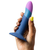 Verstellbares Strap-On Harness mit Silikondildo – Piccolo (Saugnapf, 14 cm)