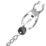 Nippel-Klemmen aus Metall mit Kette