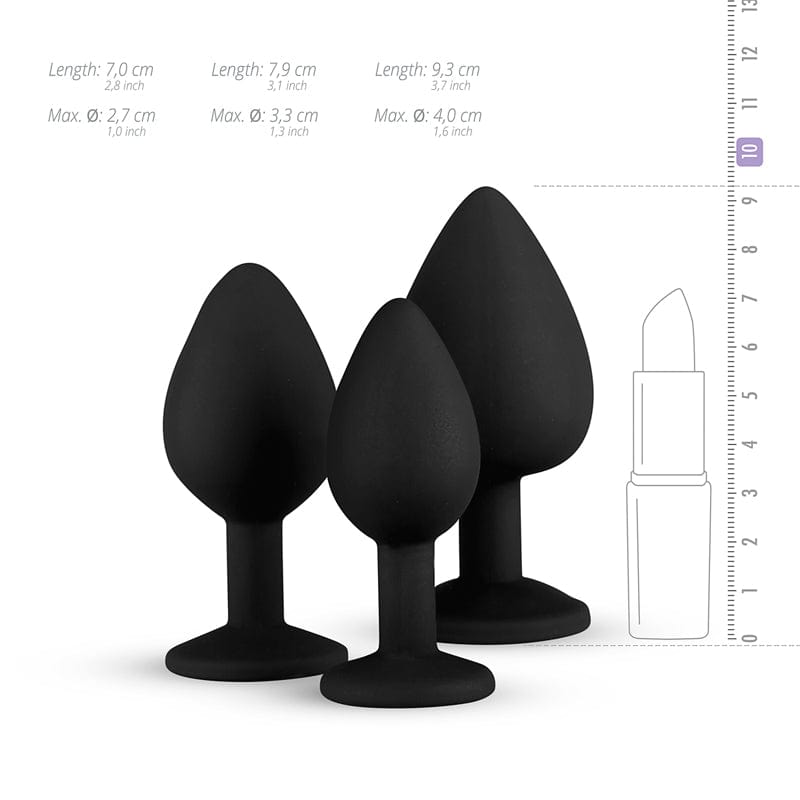 3-teiliges Analplug-Set mit Diamant-Mr. Lover - Sensual Toys