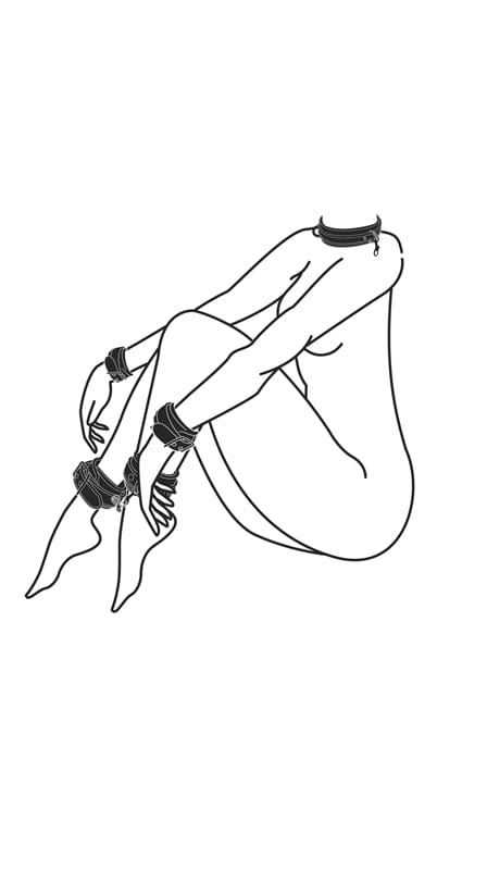 Fetisch-Set mit Halsband, Fußgelenk- und Handgelenkmanschetten-Mr. Lover - Sensual Toys