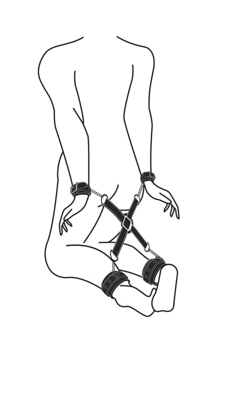 Hog-Tie mit Hand- und Fußgelenkmanschetten-Mr. Lover - Sensual Toys
