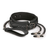 Lederhalsband mit Nippelklemmen-Mr. Lover - Sensual Toys