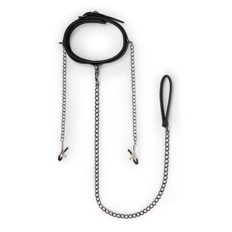 Lederhalsband mit Nippelklemmen-Mr. Lover - Sensual Toys