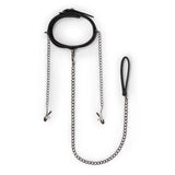 Lederhalsband mit Nippelklemmen-Mr. Lover - Sensual Toys