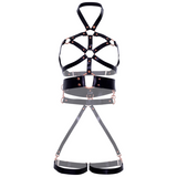 Body-Harness aus veganem Leder mit Griff & goldenen Details