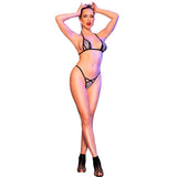 Luxus Mini-Bikini mit Kristallen – Schwarz & Silber