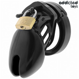 Obsidian Hold Peniskäfig mit 5 Ringen - Größe S