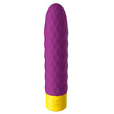 Gerippte Mini-Vibrationskugel aus Silikon – Beat Violett