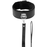 Gepolstertes Halsband mit Kette „Titanium“