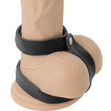 Verstellbarer Penis- & Hodenring aus veganem Leder